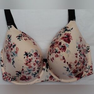 Torrid NWT Cream Floral Bra with Red and Black Accents
